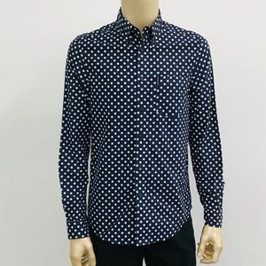 Ben Sherman Navy Polka Dot Shirt, Small